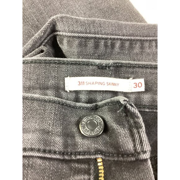 Levis 311 Shaping Skinny Faded Black Jeans*Womens Size 30*Stretch Denim*Mid-Rise - Picture 4 of 9